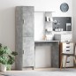 vidaXL Scrivania con Storage Grigio Cemento Legno Ingegnerizzato