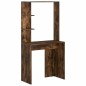 vidaXL Scrivania con spazio di archiviazione rovere affumicato legno ingegnerizzato