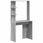 vidaXL Scrivania con stoccaggio Grigio Sonoma Legno ingegnerizzato vidaXL Scrivania con stoccaggio Grigio Sonoma Legno ingegnerizzato
