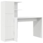 vidaXL Scrivania con Storage Bianca in Legno Ingegnerizzato