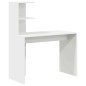 vidaXL Scrivania con Storage Bianca in Legno Ingegnerizzato