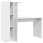 vidaXL Scrivania con Storage Bianca in Legno Ingegnerizzato