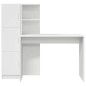 vidaXL Scrivania con Storage Bianca in Legno Ingegnerizzato