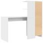 vidaXL Scrivania con Storage Bianca in Legno Ingegnerizzato
