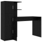 vidaXL Scrivania con spazio di archiviazione Rovere Nero Legno Ingegnerizzato vidaXL Scrivania con spazio di archiviazione Rovere Nero Legno Ingegnerizzato