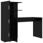vidaXL Scrivania con spazio di archiviazione Rovere Nero Legno Ingegnerizzato vidaXL Scrivania con spazio di archiviazione Rovere Nero Legno Ingegnerizzato