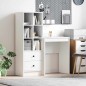 vidaXL Scrivania con Storage Bianca in Legno Ingegnerizzato