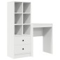 vidaXL Scrivania con Storage Bianca in Legno Ingegnerizzato