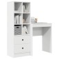 vidaXL Scrivania con Storage Bianca in Legno Ingegnerizzato