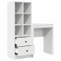 vidaXL Scrivania con Storage Bianca in Legno Ingegnerizzato