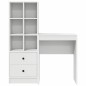 vidaXL Scrivania con Storage Bianca in Legno Ingegnerizzato