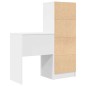 vidaXL Scrivania con Storage Bianca in Legno Ingegnerizzato