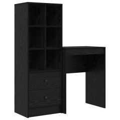 vidaXL Scrivania con spazio di archiviazione in rovere nero legno ingegnerizzato