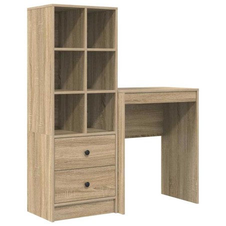 vidaXL Scrivania con spazio di stoccaggio in rovere Sonoma e legno ingegnerizzato