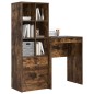 vidaXL Scrivania con spazio di archiviazione in rovere affumicato e legno ingegnerizzato vidaXL Scrivania con spazio di archiviazione in rovere affumicato e legno ingegnerizzato