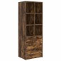 vidaXL Scrivania con spazio di archiviazione in rovere affumicato e legno ingegnerizzato vidaXL Scrivania con spazio di archiviazione in rovere affumicato e legno ingegnerizzato