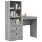 vidaXL Scrivania con storage Grey Sonoma Legno ingegnerizzato