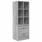 vidaXL Scrivania con storage Grey Sonoma Legno ingegnerizzato