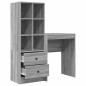 vidaXL Scrivania con storage Grey Sonoma Legno ingegnerizzato