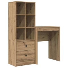 vidaXL Scrivania con spazio di archiviazione Rovere Artisan Legno ingegnerizzato