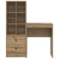 vidaXL Scrivania con spazio di archiviazione Rovere Artisan Legno ingegnerizzato
