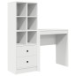 vidaXL Scrivania con archiviazione in legno ingegnerizzato bianco