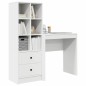 vidaXL Scrivania con archiviazione in legno ingegnerizzato bianco