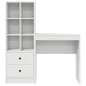 vidaXL Scrivania con archiviazione in legno ingegnerizzato bianco