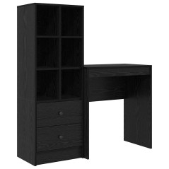 vidaXL Scrivania con Stoccaggio Rovere Nero Legno Ingegnerizzato