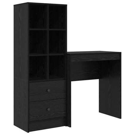 vidaXL Scrivania con Stoccaggio Rovere Nero Legno Ingegnerizzato