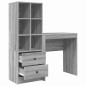 vidaXL Scrivania con Storage Grigio Sonoma Legno Ingegnerizzato