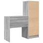 vidaXL Scrivania con Storage Grigio Sonoma Legno Ingegnerizzato