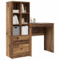 vidaXL Scrivania con spazio di archiviazione Legno Vecchio Legno ingegnerizzato