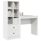 vidaXL Scrivania con Storage Bianca Legno Ingegnerizzato