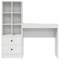 vidaXL Scrivania con Storage Bianca Legno Ingegnerizzato