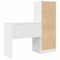 vidaXL Scrivania con Storage Bianca Legno Ingegnerizzato