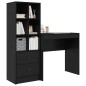 vidaXL Scrivania con Storage Faggio Nero Legno Ingegnerizzato