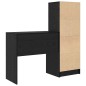 vidaXL Scrivania con Storage Faggio Nero Legno Ingegnerizzato
