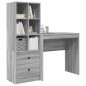 vidaXL Scrivania con Storage Grigio Sonoma Legno Ingegnerizzato