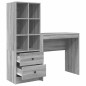vidaXL Scrivania con Storage Grigio Sonoma Legno Ingegnerizzato