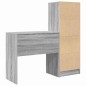 vidaXL Scrivania con Storage Grigio Sonoma Legno Ingegnerizzato