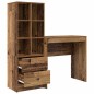 vidaXL Scrivania con stoccaggio Legno riciclato Legno ingegnerizzato