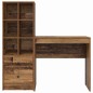 vidaXL Scrivania con stoccaggio Legno riciclato Legno ingegnerizzato
