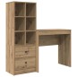 vidaXL Scrivania con spazio di archiviazione Rovere artigianale Legno ingegnerizzato vidaXL Scrivania con spazio di archiviazione Rovere artigianale Legno ingegnerizzato