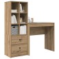 vidaXL Scrivania con spazio di archiviazione Rovere artigianale Legno ingegnerizzato vidaXL Scrivania con spazio di archiviazione Rovere artigianale Legno ingegnerizzato