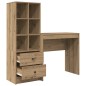 vidaXL Scrivania con spazio di archiviazione Rovere artigianale Legno ingegnerizzato vidaXL Scrivania con spazio di archiviazione Rovere artigianale Legno ingegnerizzato