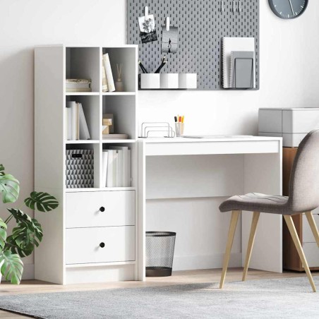 vidaXL Scrivania con Storage Bianca Legno ingegnerizzato
