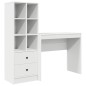 vidaXL Scrivania con Storage Bianca Legno ingegnerizzato
