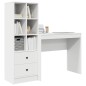 vidaXL Scrivania con Storage Bianca Legno ingegnerizzato