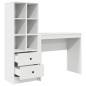 vidaXL Scrivania con Storage Bianca Legno ingegnerizzato